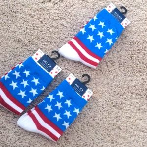 Patriotic kids crew socks